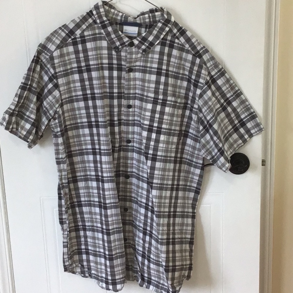 Columbia button down plaid shirt